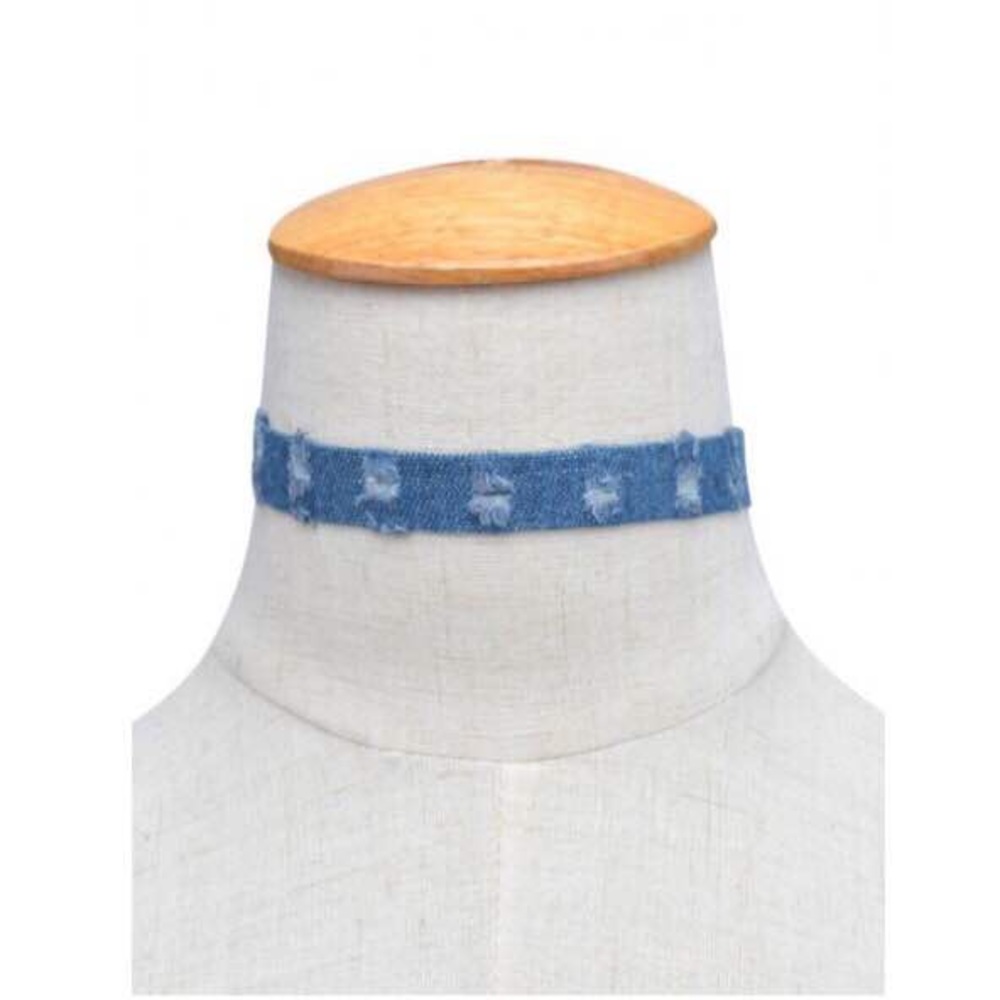 🎉NEW🎉 Punk Jean Choker Necklace - Denim