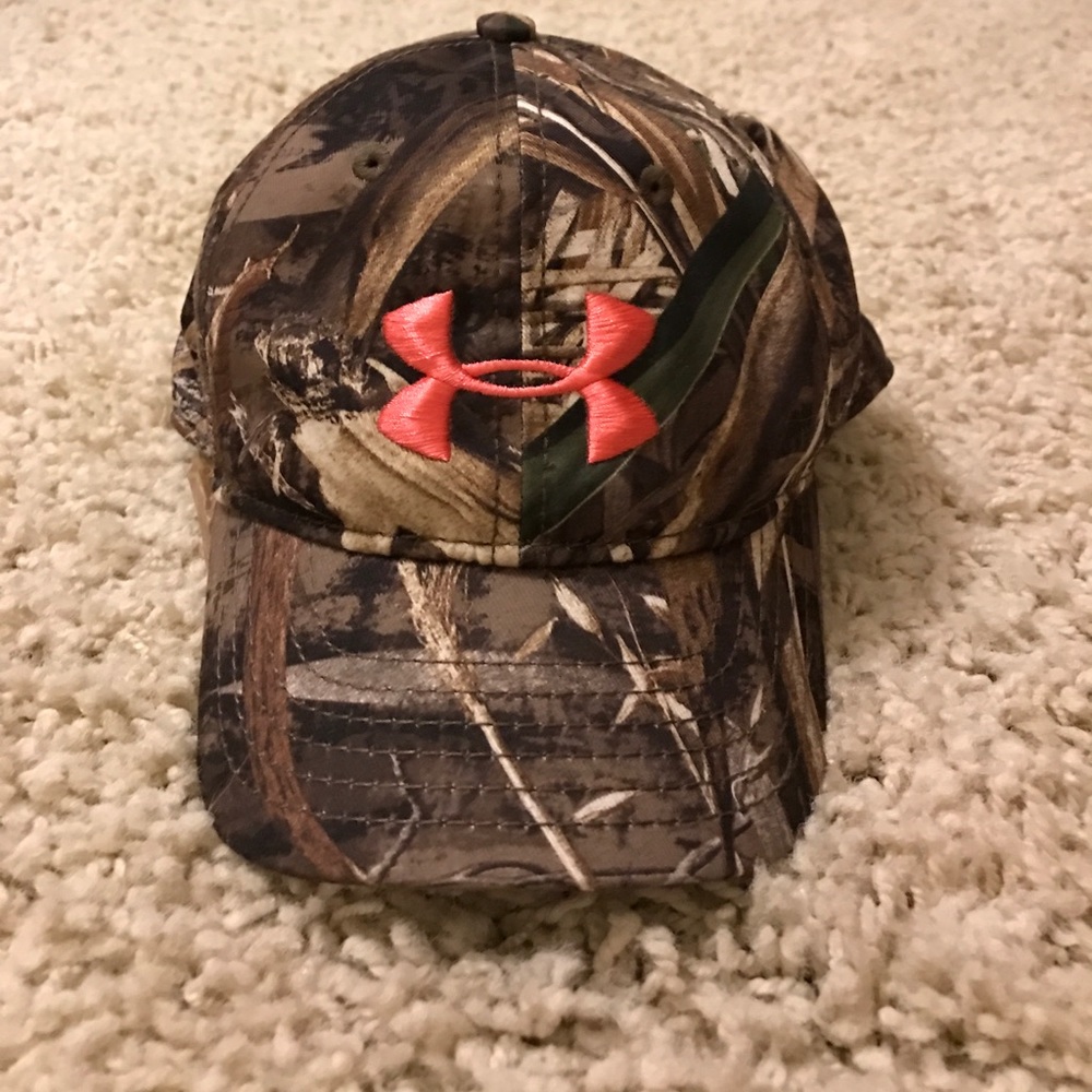 Under Armour Hat. Camo and Pink