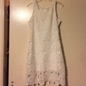 Floral cutout shift dress