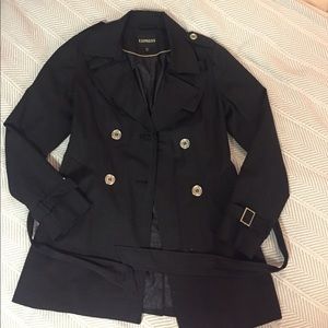 Black express trench coat