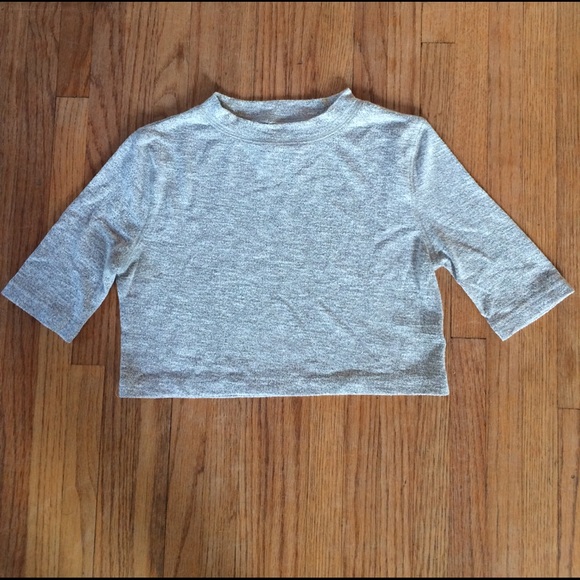 UNIF Tops - UNIF short sleeve gray crop top size S