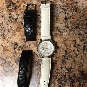 Michele 18 MM Watch (with 2 Michele leather bands)