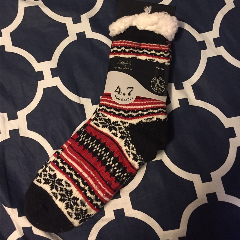 ❌ Sold ❌ Mirabeau slipper socks fleece lined
