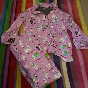 Pink llama pj set