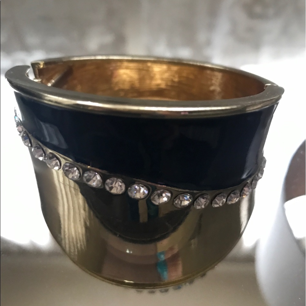 Black & gold cuff bracelet