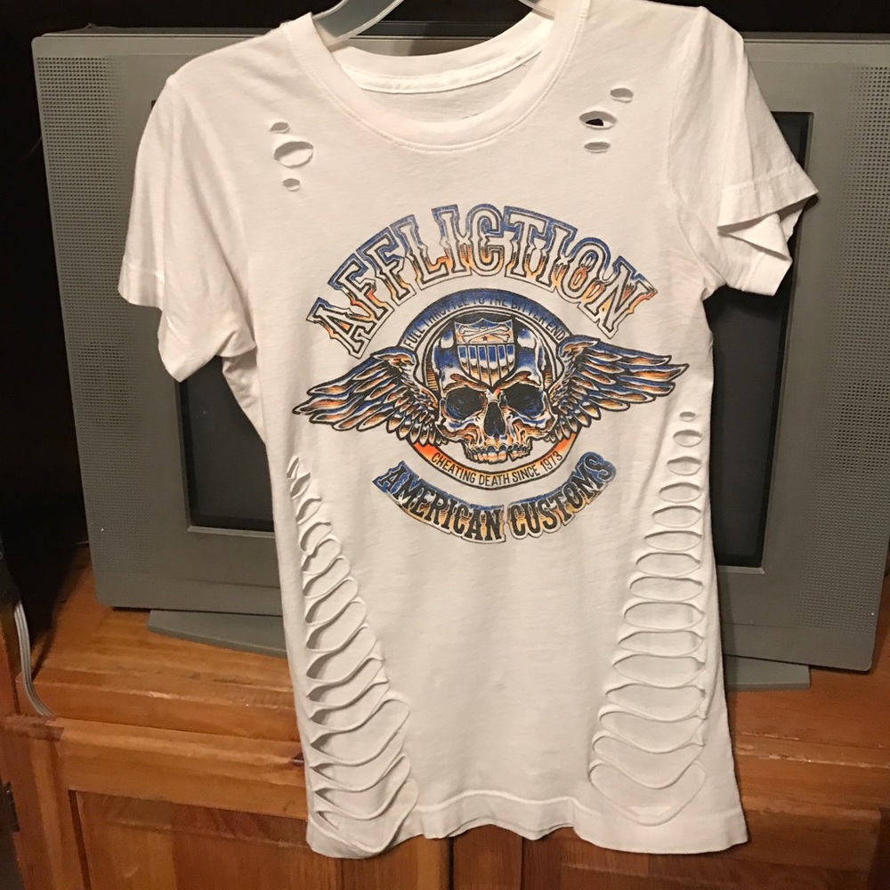 Women's affliction American customs shirt NWOT