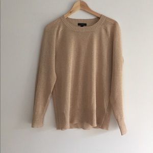J. Crew metallic crew neck light sweater size S