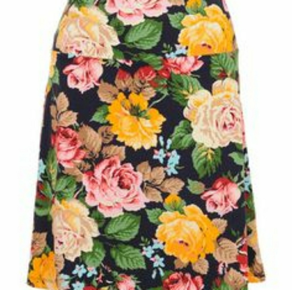 NWT Louie Lucie knee length floral skirt