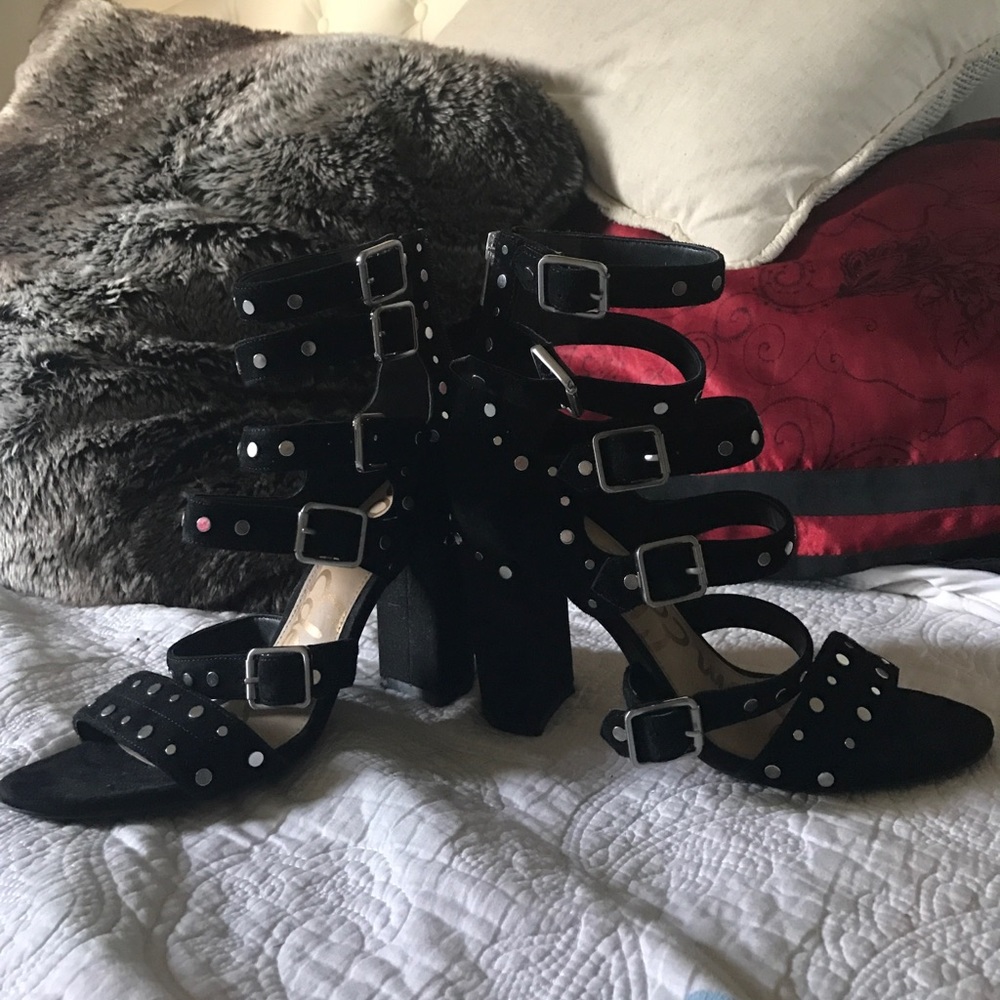 stud sandal heel