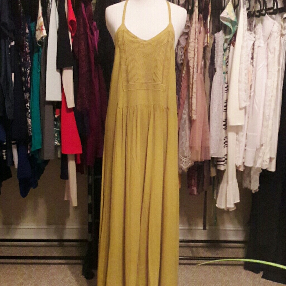 Mustard yellow maxi dress