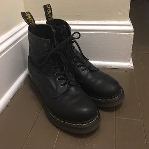 Matte black dr martens