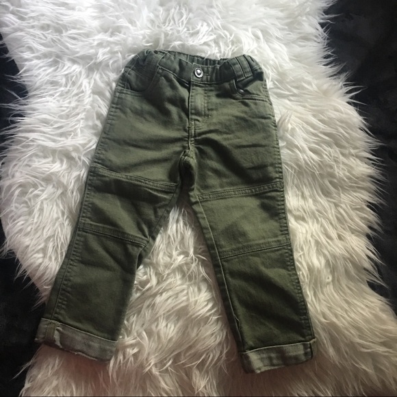 OshKosh genuine kids army green cuffed pants - Picture 2 of 7