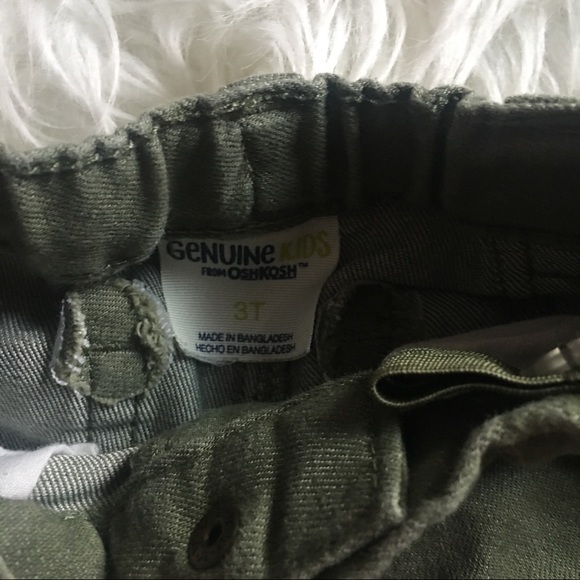 OshKosh genuine kids army green cuffed pants - Picture 5 of 7