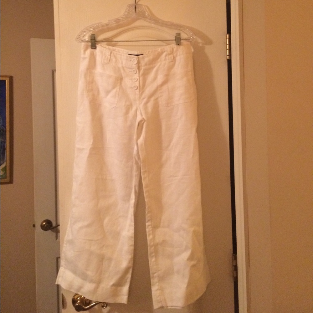INC INTERNATIONAL CONCEPTS 6 petite white linen