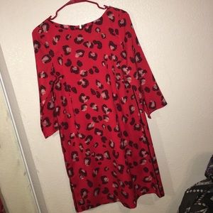 Red & Black Patterned Shift Dress💕