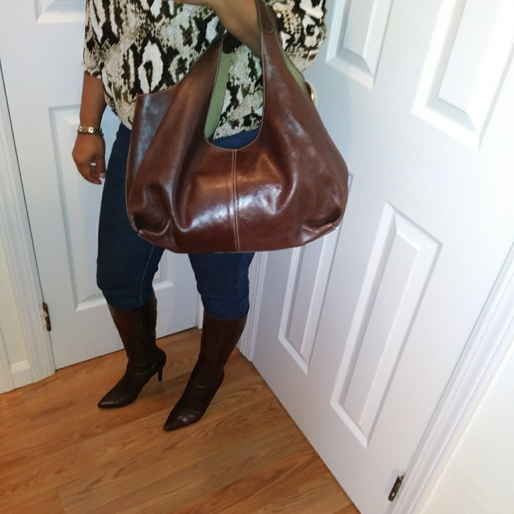 Brown Faux Leather Bag