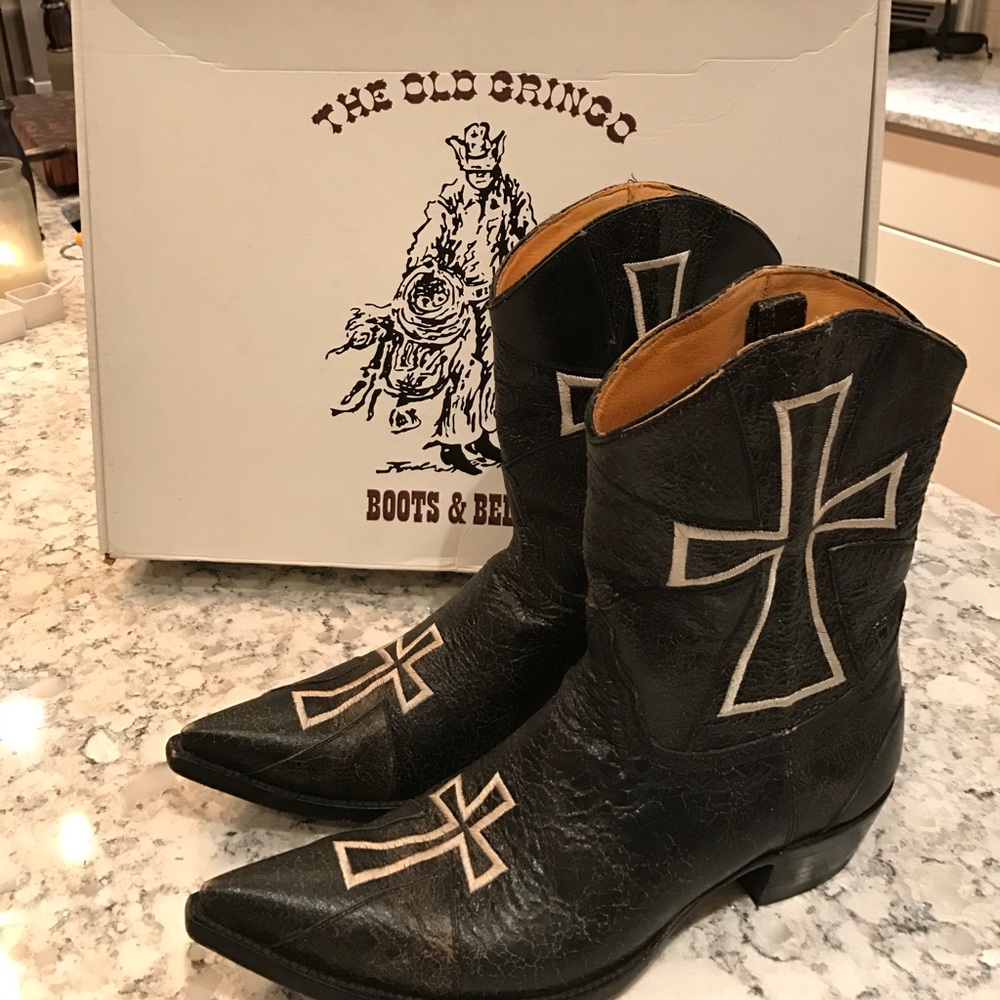 Old Gringo Camelot cowboy boots in size 10 - black
