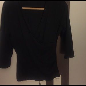 Cotton pullover black top.