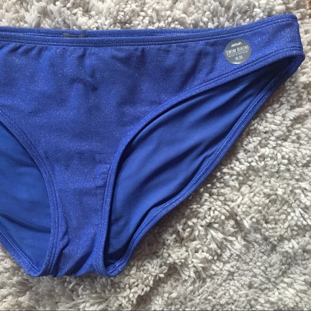 Sparkly Blue aerie Bikini Bottoms 💦