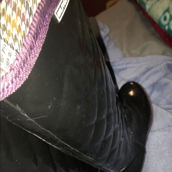 Tommy Hilfiger black shiny rain boots - Picture 2 of 4