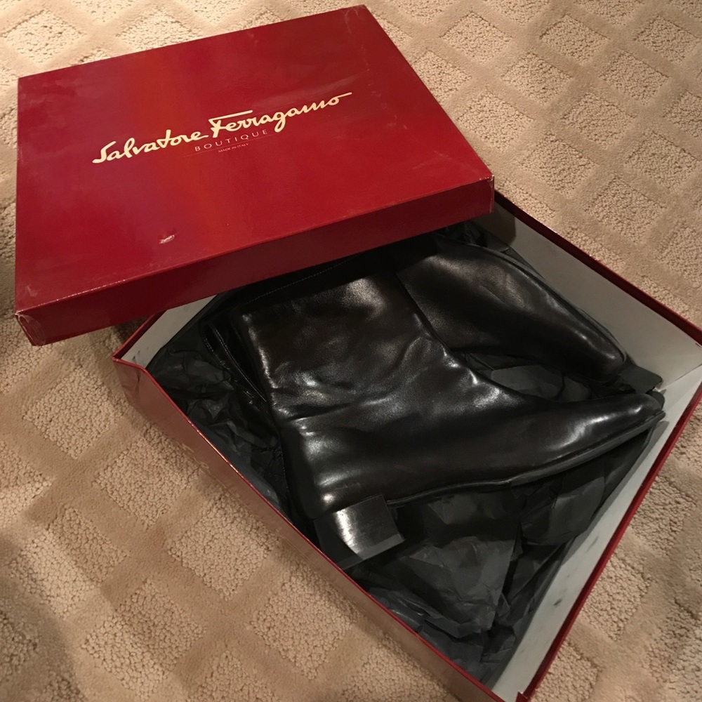 Salvatore Ferragamo Leather Booties