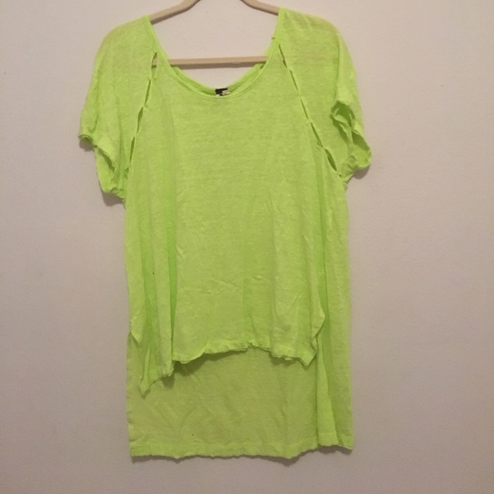Yellow green free people top