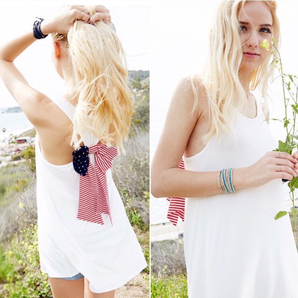 🎉HP🎉🇺🇸 Americana Racerback Tunic Tank