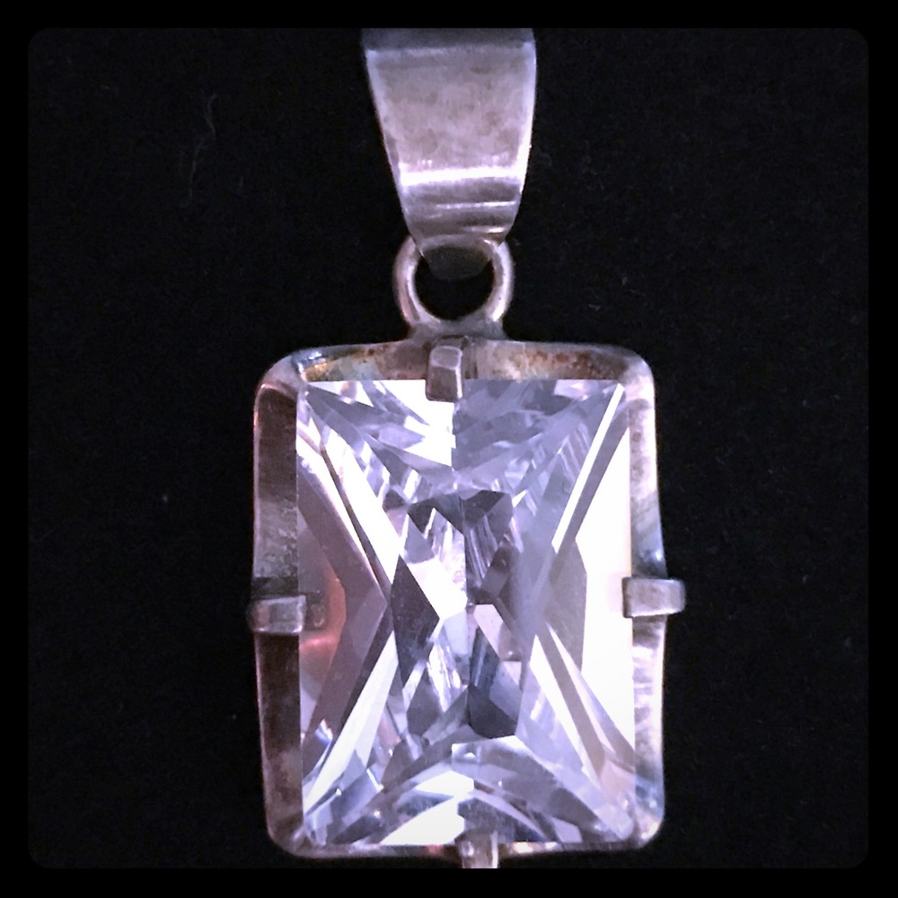 Sterling silver and Crystal pendent