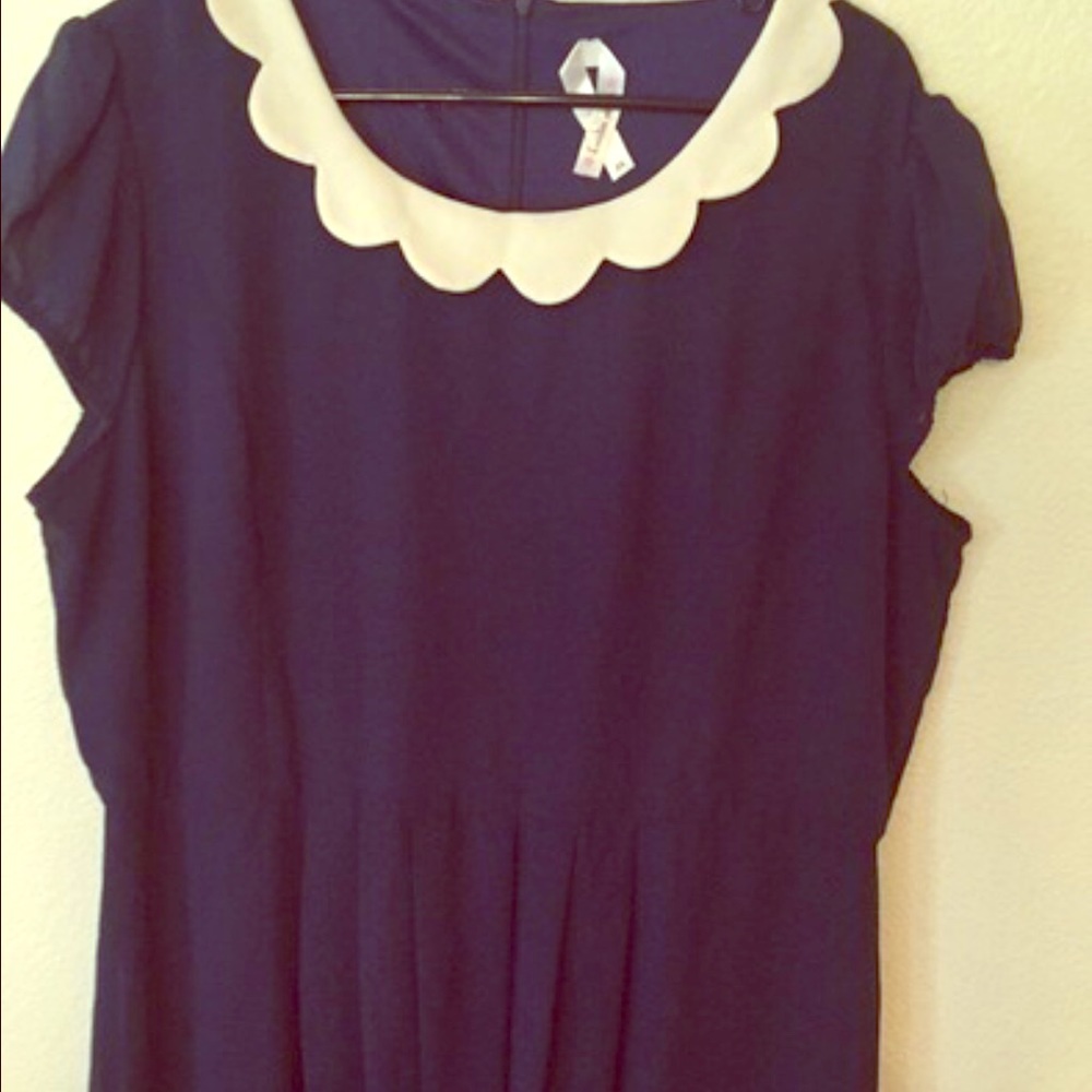 Scalloped Collar Dress