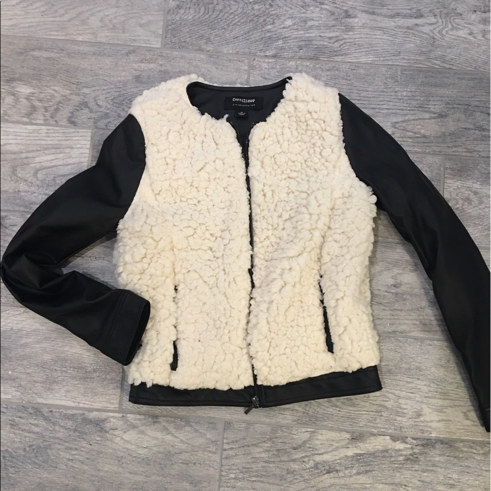 Faux leather, faux fur jacket!