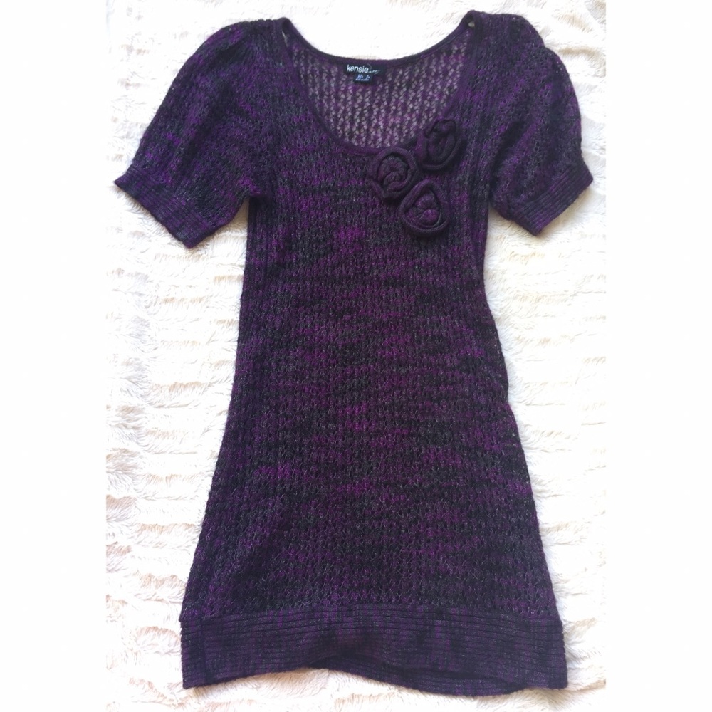 Kensie short sleeve tunic sweater