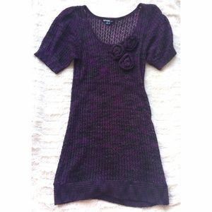 Kensie short sleeve tunic sweater