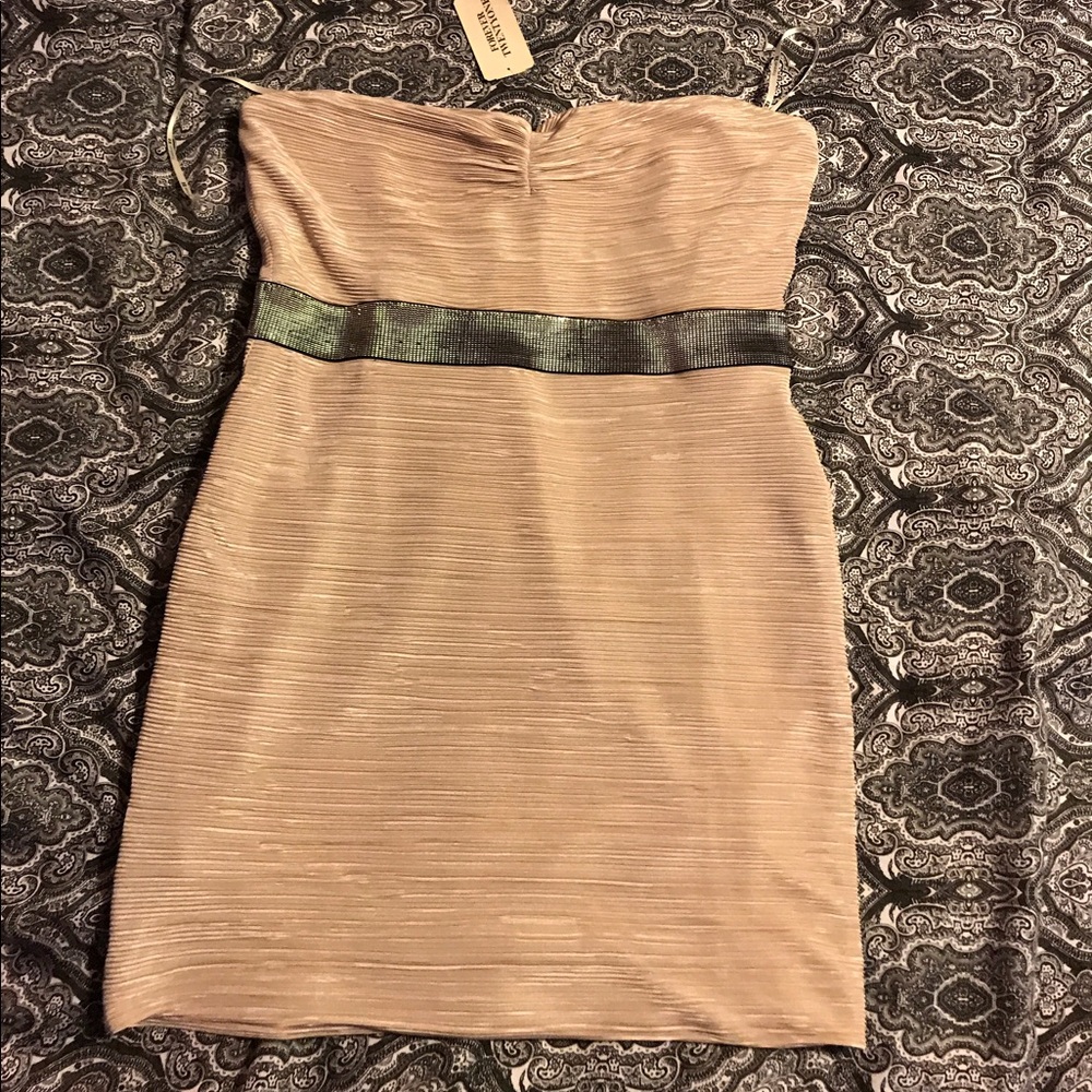 NWT strapless beige bodycon dress
