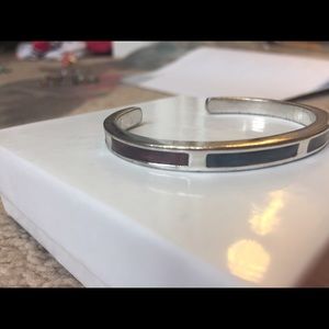 LAST 24 HRS!!  Silver cuff with real and purple