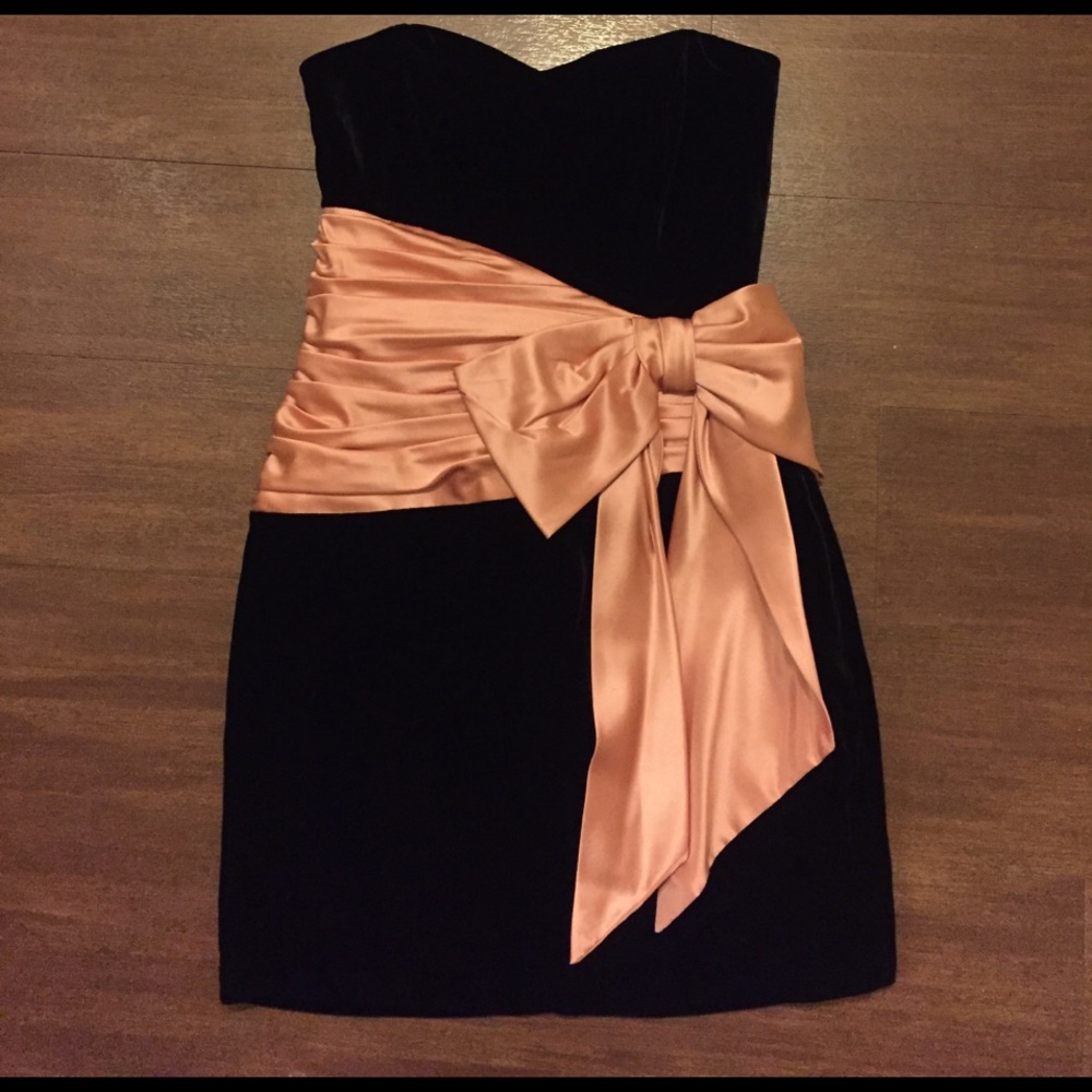 Betsey Johnson fitted velvet formal dress