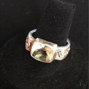 Sterling silver peridot ring