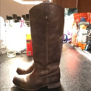 Women's tall distressed Frye Boots