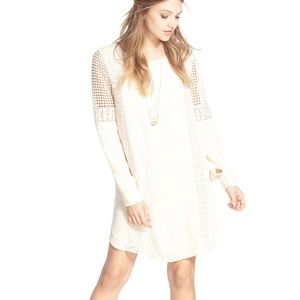 SOLD OUT! ASTR crochet inset shift dress