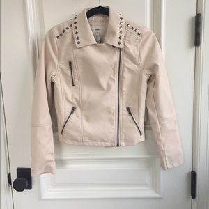 NWT Forever21 faux pink leather jacket