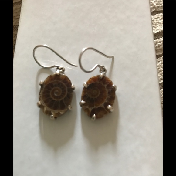 ***SOLD***Charles Albert Ammonite 925 Earrings - Picture 1 of 2