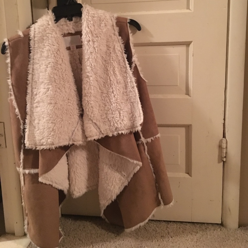 Suede and Sheepskin vest