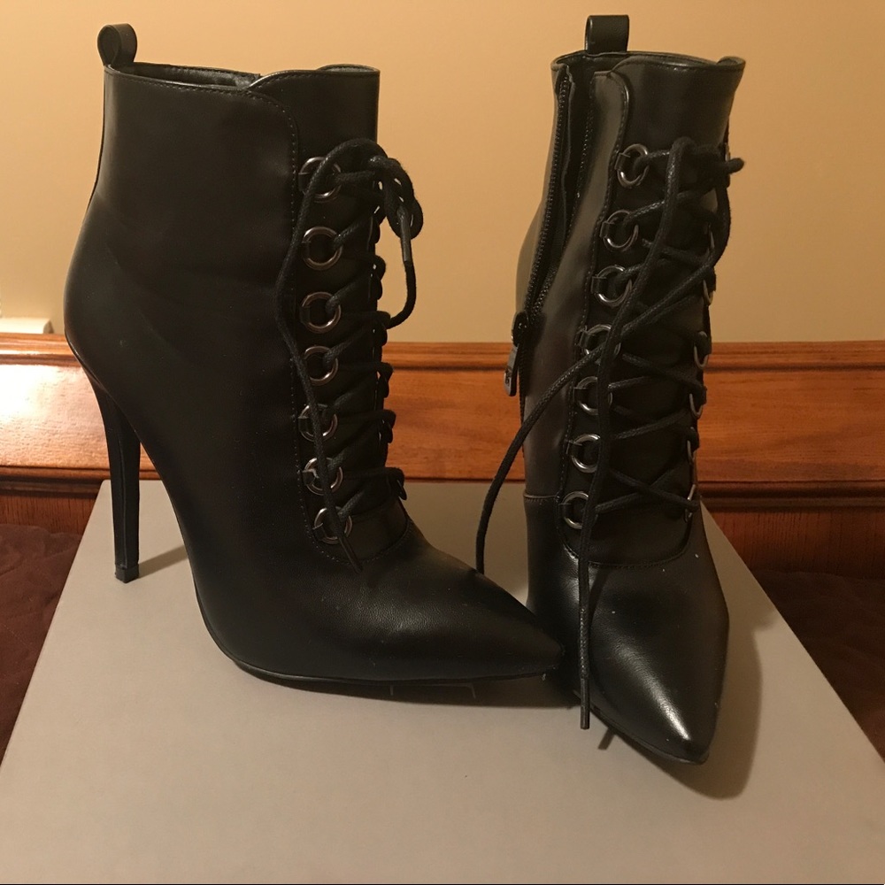 Black booties bought off of asos