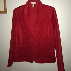 Red cord blazer