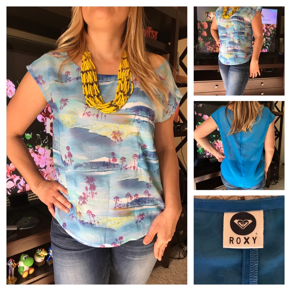 Roxy Cup Sleeve Top💕HOST PICK💕