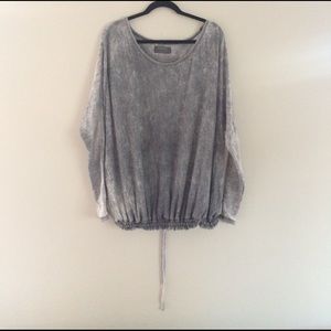 All Saints Gray Men's drawstring sweater 8-10