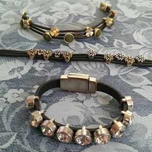 Lucky Brand three leather bracelets