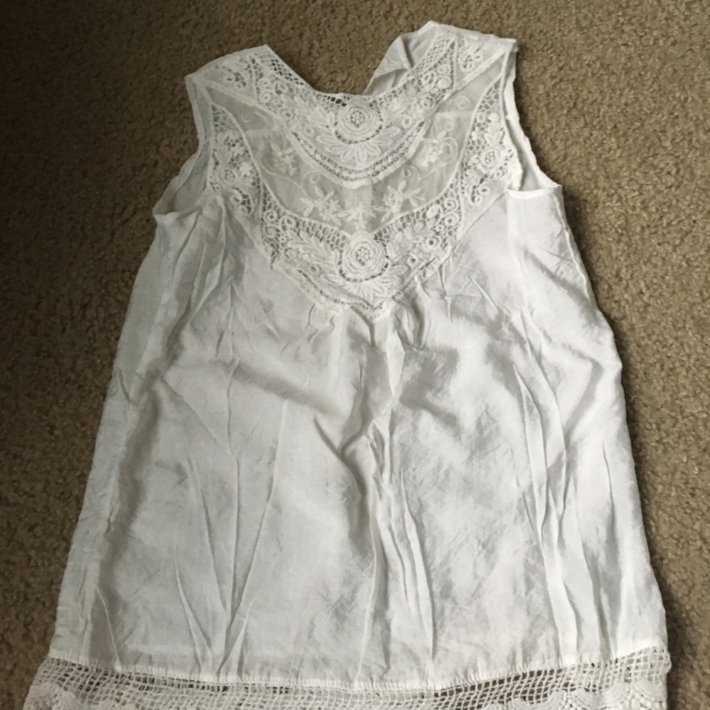 White Lace Tank Top