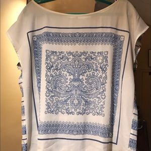 Silky Boxy Button-back top