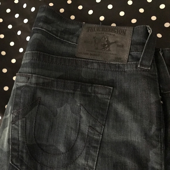 True religion blue camouflage men's jeans size 40 - Picture 2 of 4