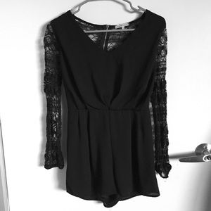 Black Lace Romper